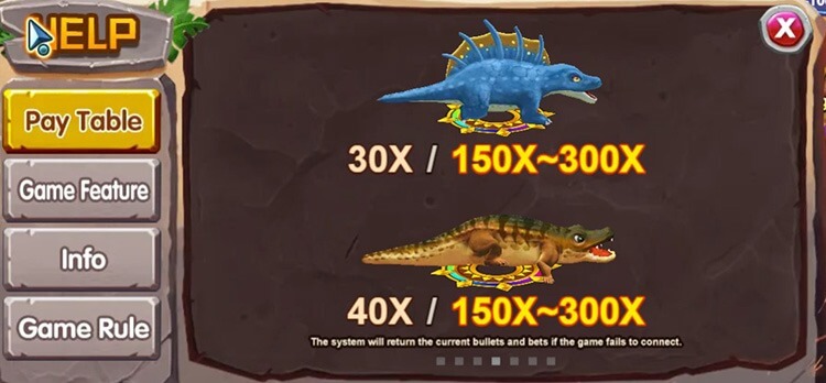 Bảng thanh toán Dragon Master - khủng long lớn