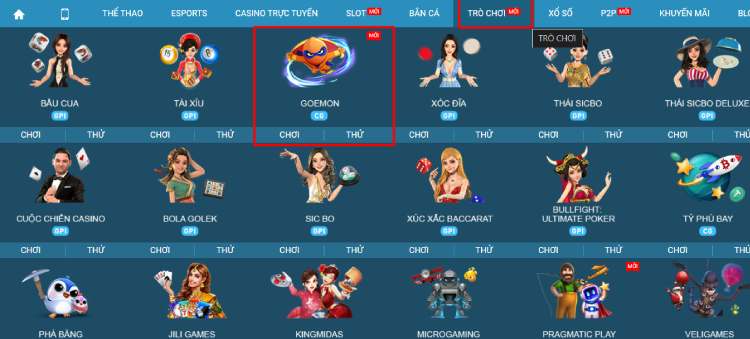 vào chơi game Goemon