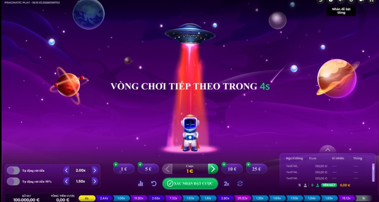 giao diện chơi game