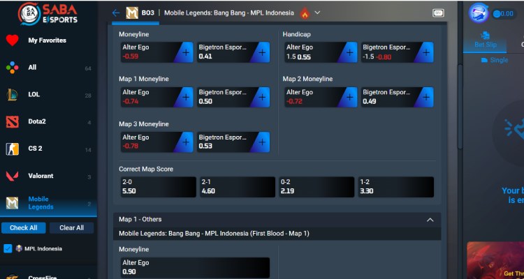 kèo cược mobile legends W88