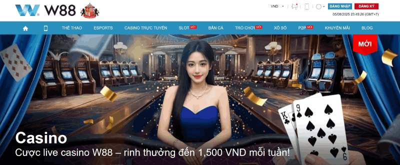 thế giới cá cược W88 đa dạng